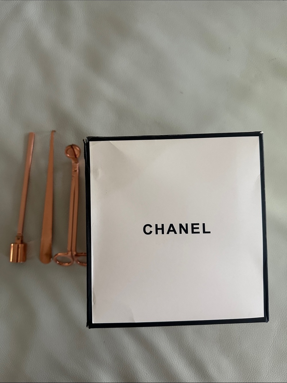 Candle tools and Chanel paper box